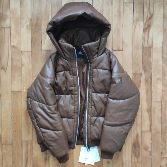 Vegan Leather Boss Puffer - Picture 2 of 9